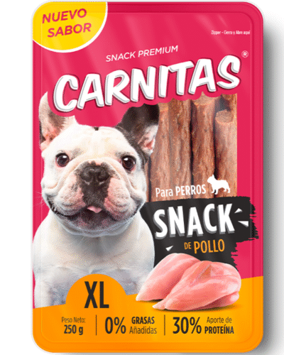 Bocaditos de pollo en forma de sticks.