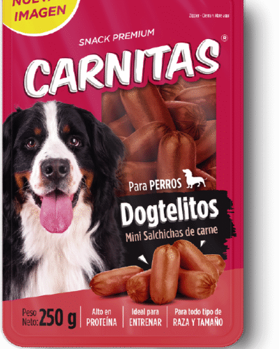 Snack de carne en forma de salchicha.